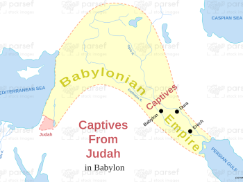 Captives From Judah in Babylon Map image