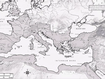 Roman Empire in A.D. 69 – Charting the Heart of Ancient Power Map image