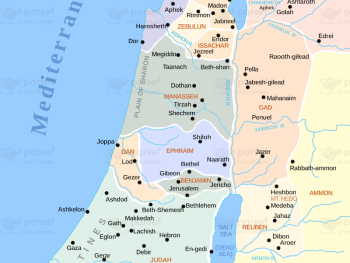 Twelve Tribes of Israel Map image