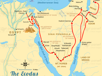 Exodus from Egypt Map image