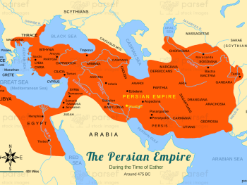 Persian Empire at Time of Esther Map image